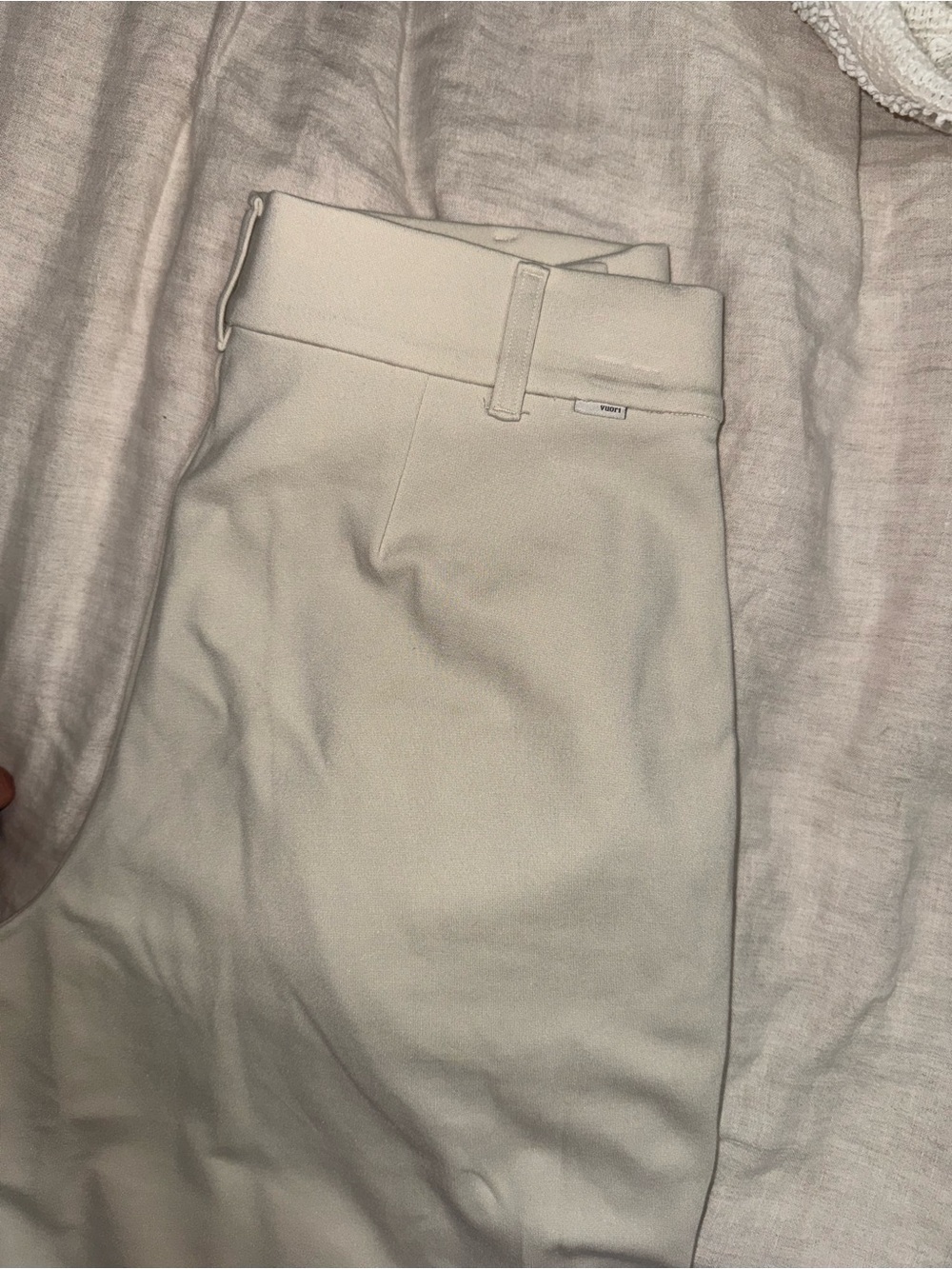 Vuori Cream Wide-Leg High-Rise Trousers - Picture 8 of 8